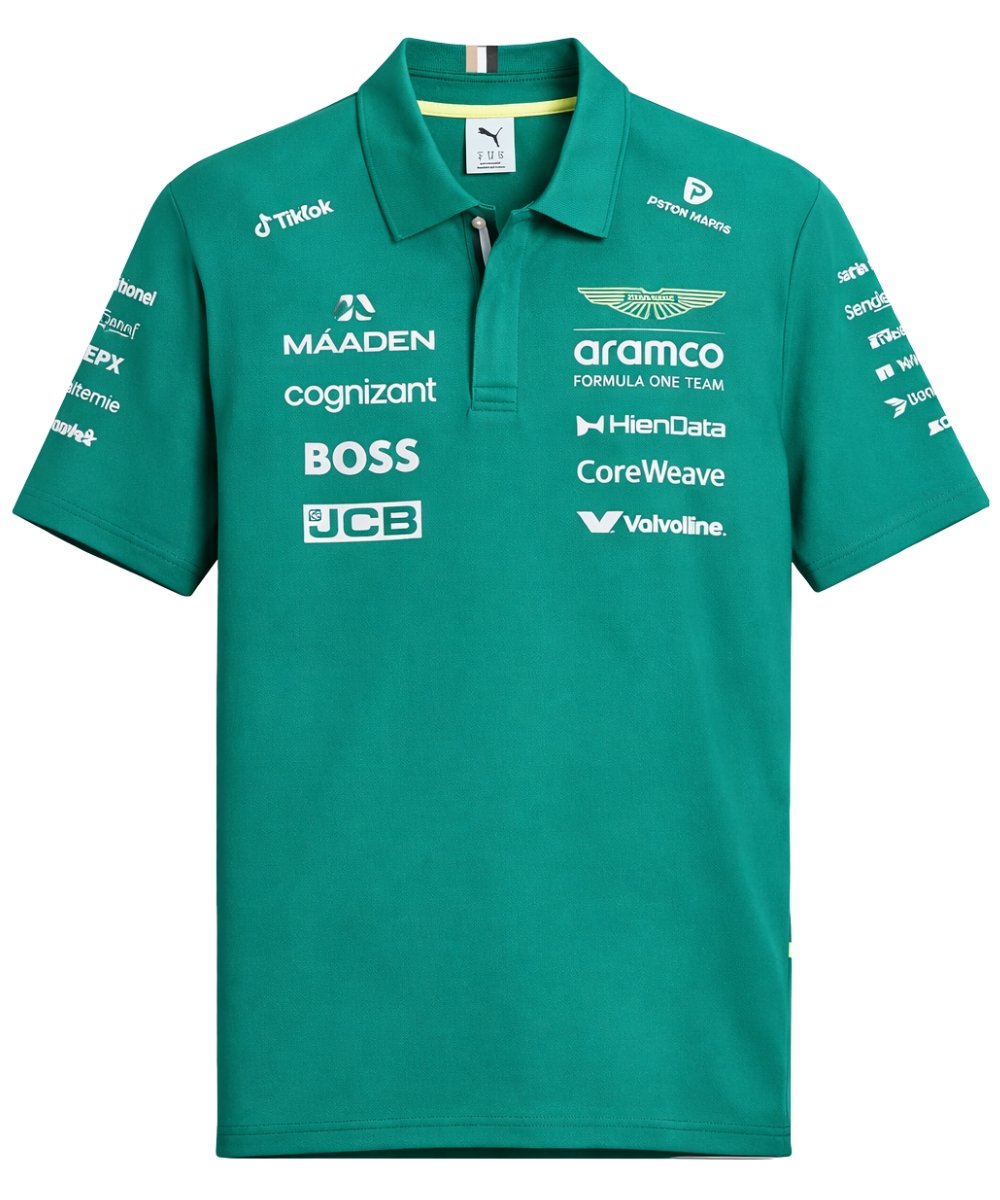 Aston Martin F1 Aramco 2026 team polo premium Formula 1 shirt Pakistan Vinxee
