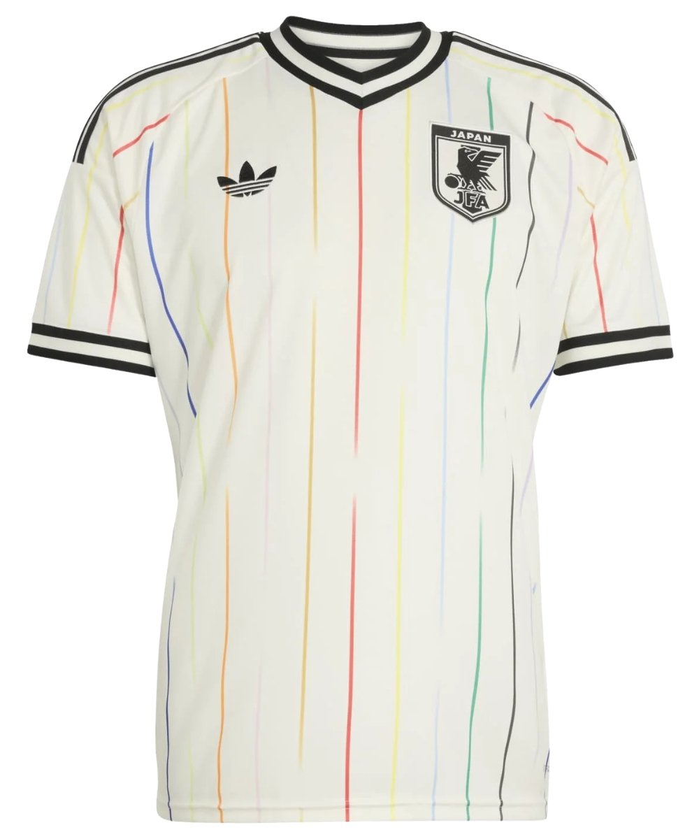 Japan 2026 FIFA World Cup Away Jersey white shirt with colored stripes available in Pakistan at Vinxee