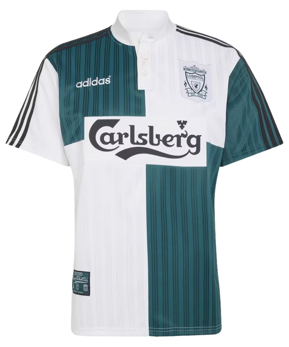 Liverpool 1995 Away Shirt Green – White