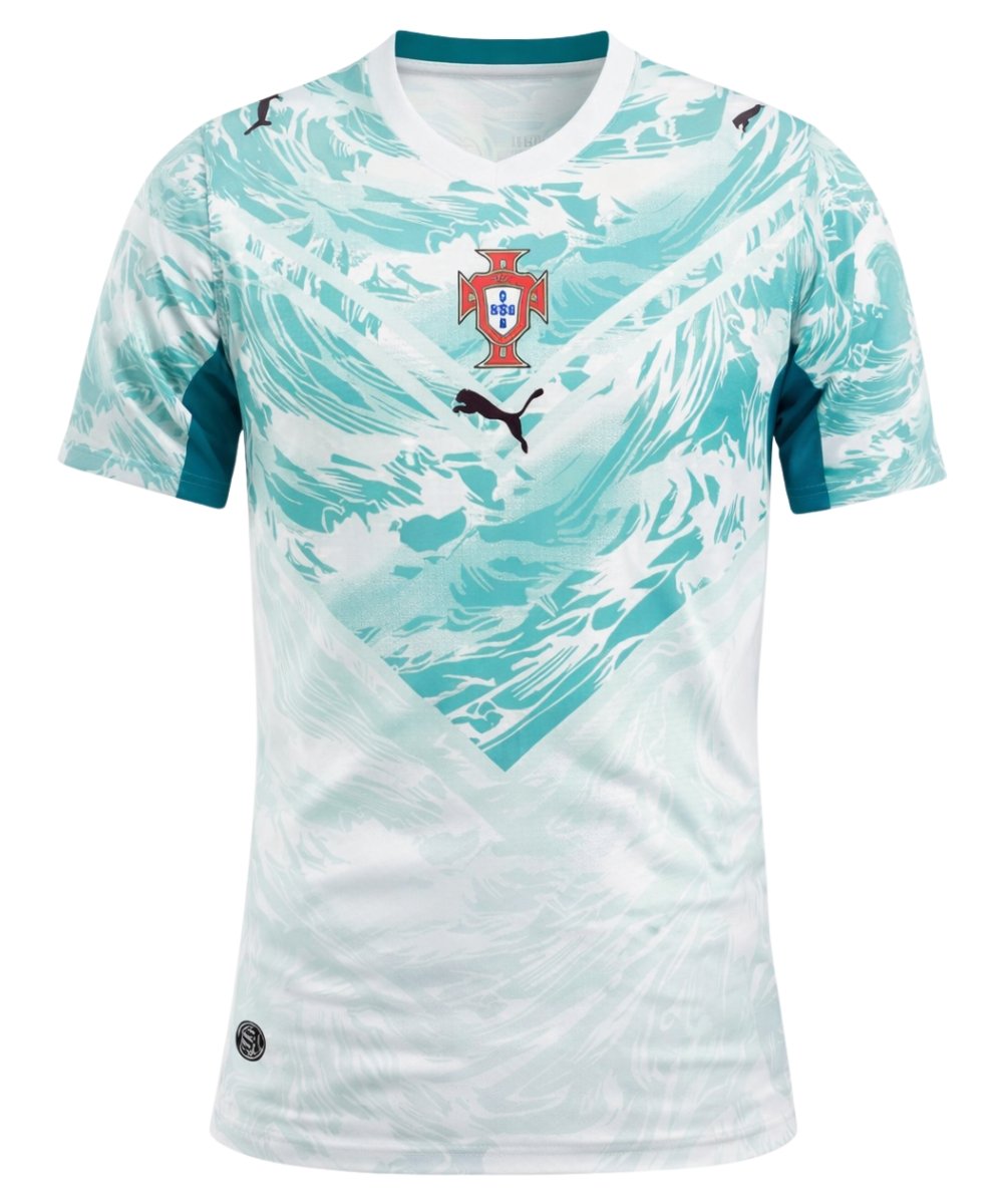 Portugal 2026 World Cup Away Jersey white shirt with green graphics available in Pakistan at Vinxee